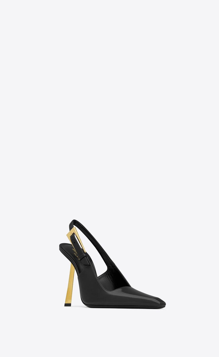 LEE SLINGBACK PUMPS IN GLAZED LEATHER